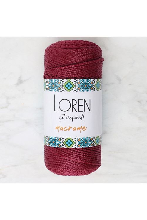 Loren Macrame Bordo El Örgü İpi - RM 0113 - 34344