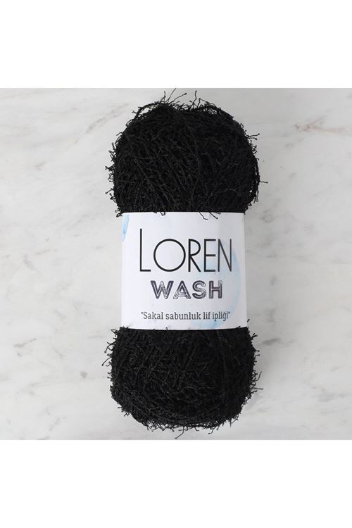 Loren Wash Siyah El Örgü İpi - R004 - 34041