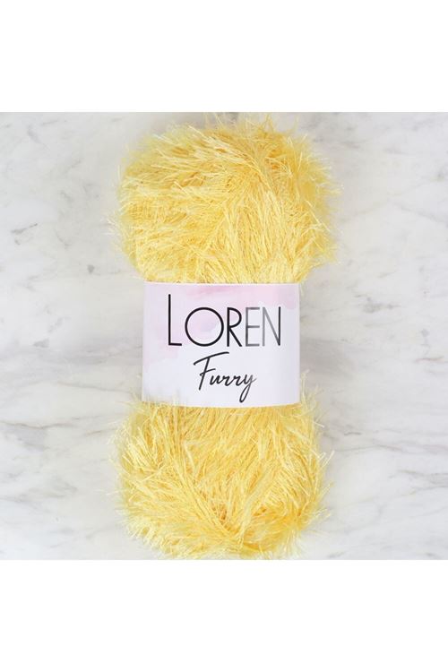 Loren Furry Sarı El Örgü İpi - RF048 - 34059
