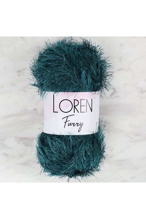 Loren Furry Petrol Mavisi El Örgü İpi - RF039 - 34057