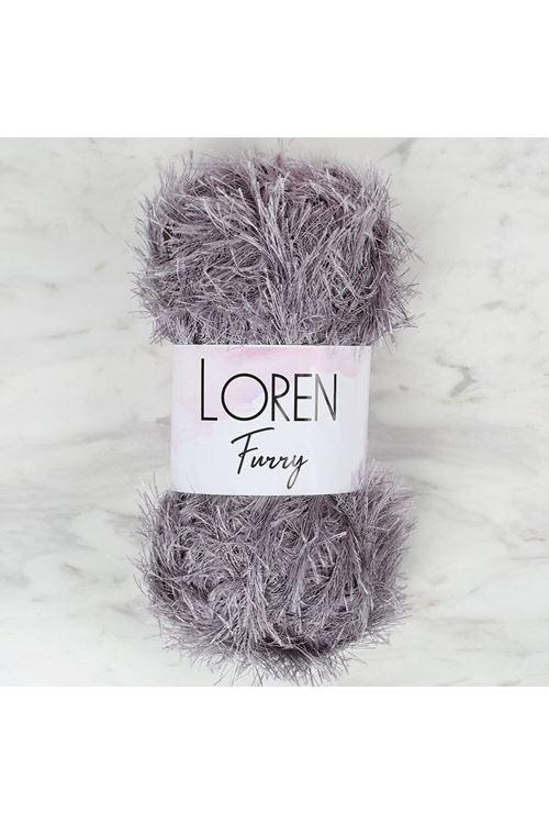 Loren Furry Koyu Gri El Örgü İpi - RF036 - 34056