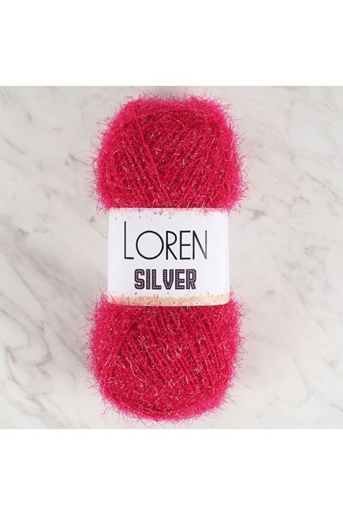 Loren Silver Fuşya El Örgü İpi - RS0022 - 34078