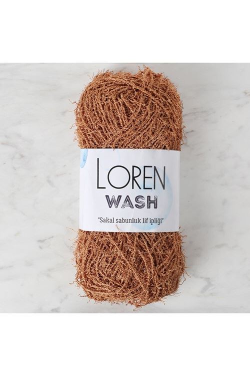 Loren Wash Kahverengi El Örgü İpi - R144 - 34035