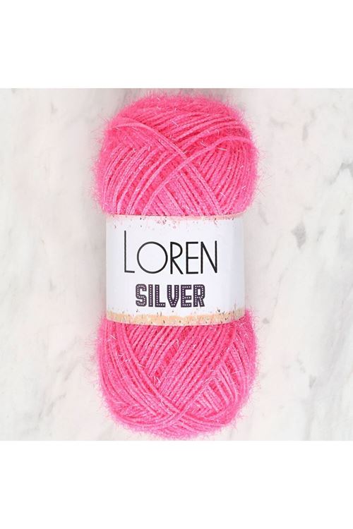 Loren Silver Koyu Pembe El Örgü İpi - RS0016 - 34076