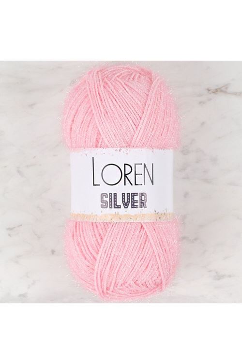 Loren Silver Toz Pembe El Örgü İpi - RS0013 - 34074