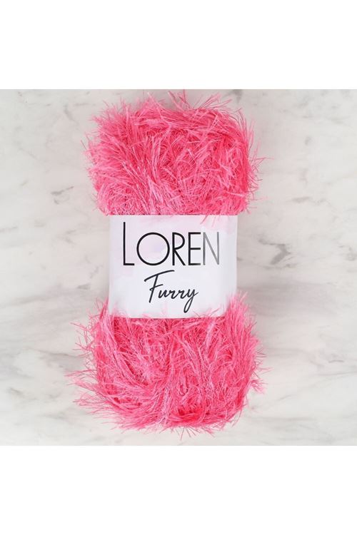 Loren Furry Koyu Pembe El Örgü İpi - RF016 - 34050