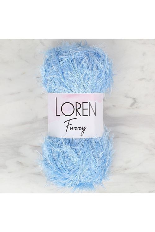 Loren Furry Bebe Mavisi El Örgü İpi - RF007 - 34046
