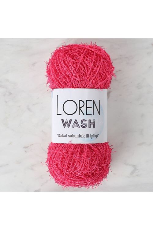 Loren Wash Fuşya El Örgü İpi - R100 - 34024
