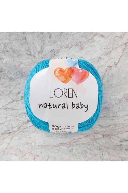 Loren Natural Baby Turkuaz El Örgü İpi - R091 - 33934