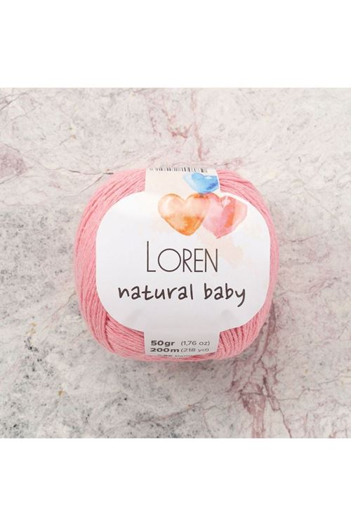 Loren Natural Baby Pembe El Örgü İpi - R103 - 33931