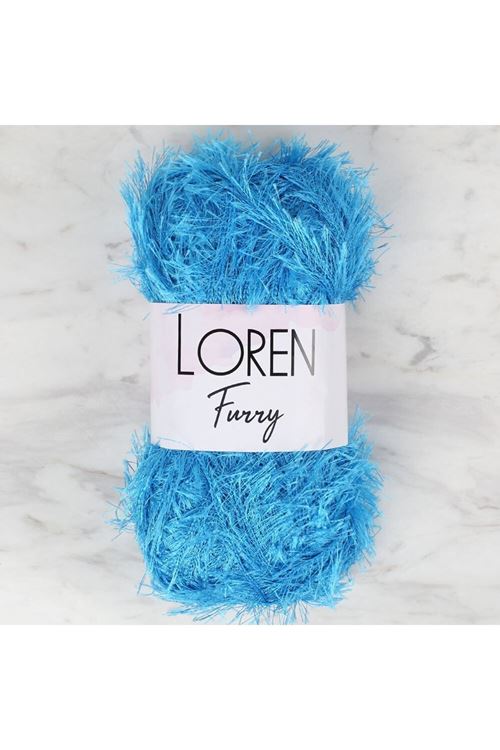 Loren Furry Mavi El Örgü İpi - RF003 - 34042