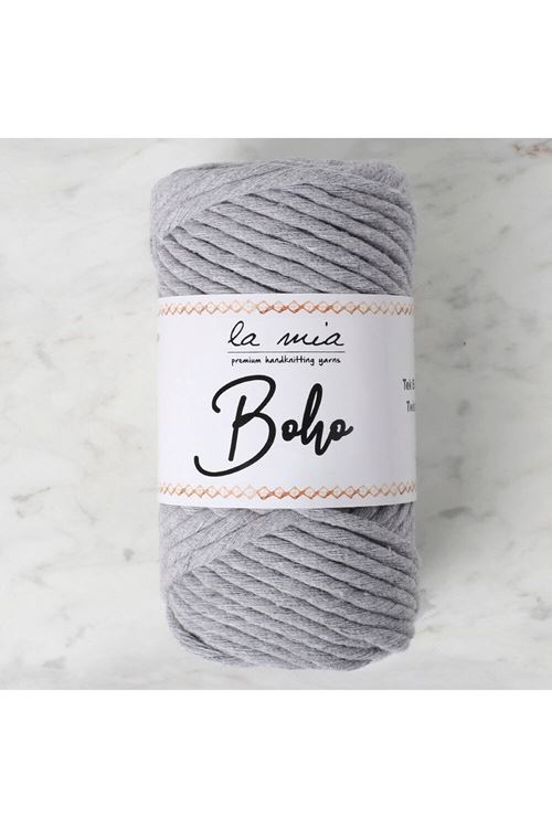 La Mia Boho Gri Büküm Makrome İpi - L031 - 33986