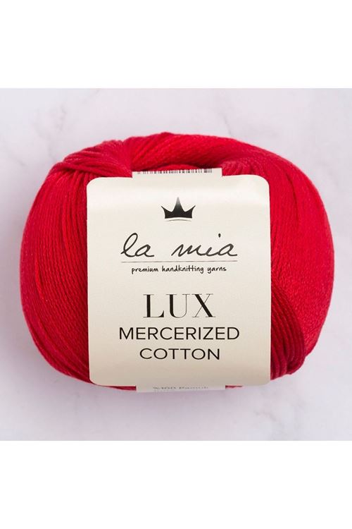 La Mia Lux Mercerized Cotton Kırmızı El Örgü İpi - 19 - 33745
