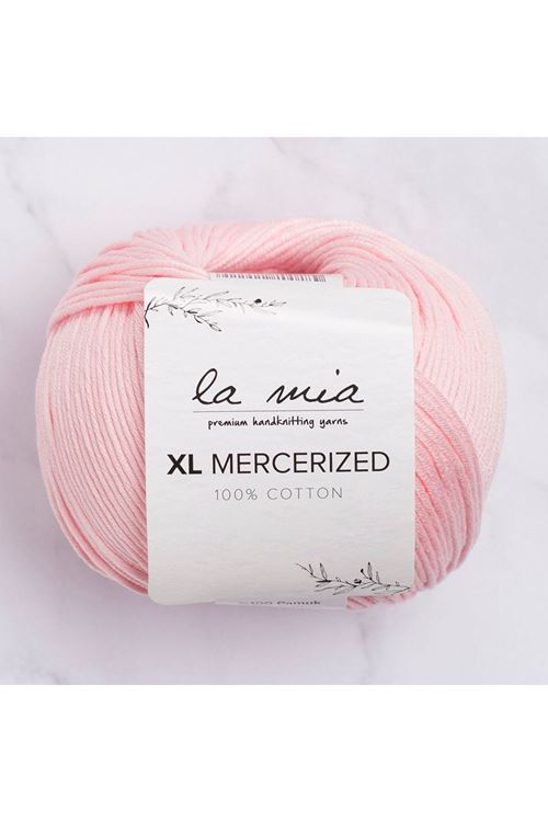 La Mia XL Mercerized Pembe El Örgü İpi - 4 - 33760