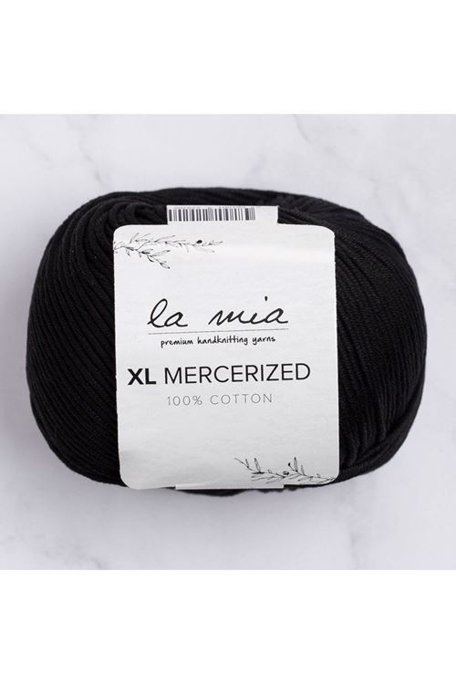 La Mia XL Mercerized Siyah El Örgü İpi - 1 - 33758