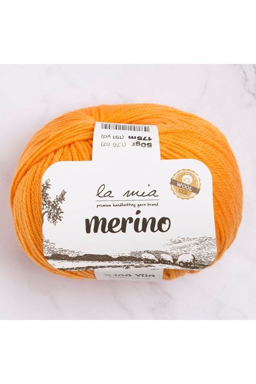 La Mia Merino Turuncu El Örgü İpi - L139 - 33793