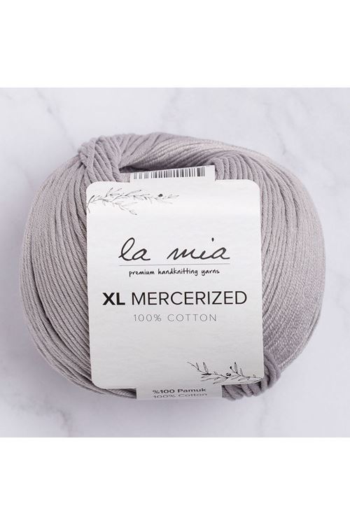 La Mia XL Mercerized Gri El Örgü İpi - 232 - 33774
