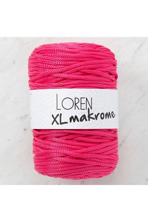 Loren XL Makrome Fuşya El Örgü İpi - R013 - 33713