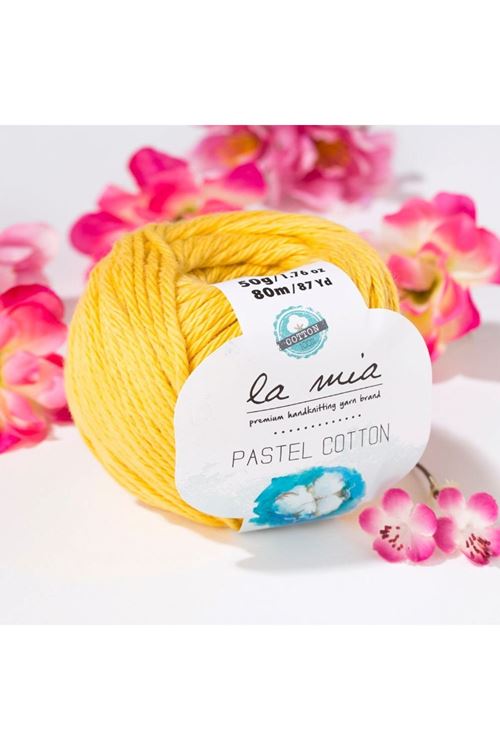 La Mia Pastel Cotton Hardal Sarısı El Örgü İpi - L061 - 33614