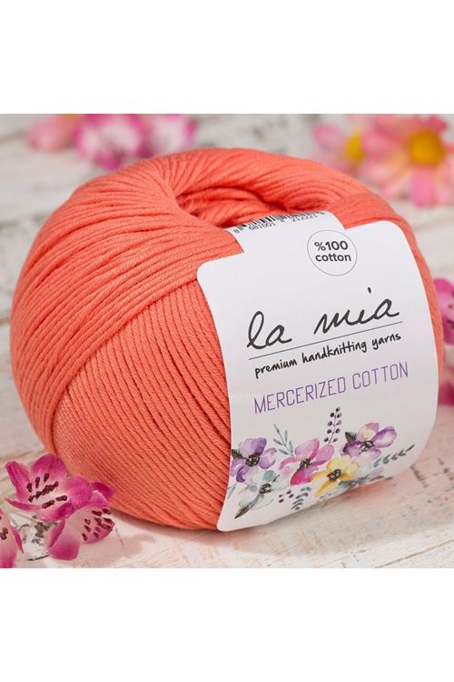 La Mia Mercerized Cotton Turuncu El Örgü İpi - 13 - 33598
