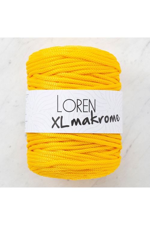 Loren XL Makrome Sarı El Örgü İpi - R002 - 33703