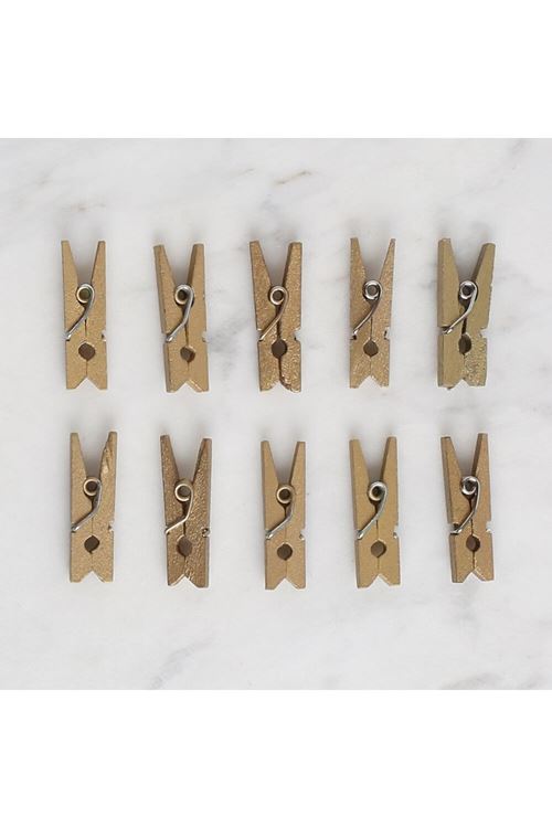 LOREN CRAFTS 10 LU ALTIN RENK MİNİ MANDAL