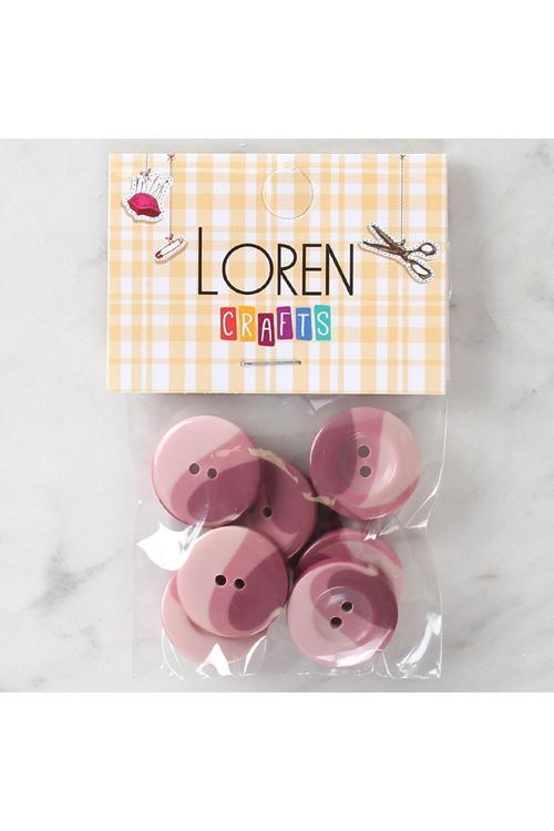 Loren Crafts 8'li Düğme Gül Kurusu - 1140