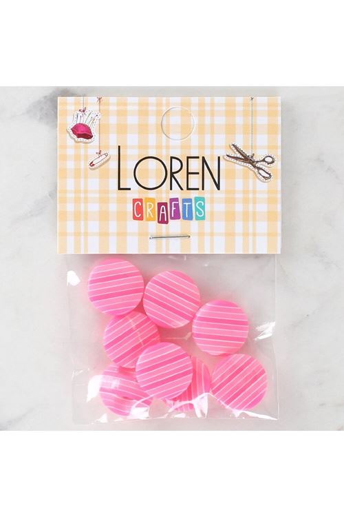 Loren Crafts 8'li Desenli Düğme - 1095