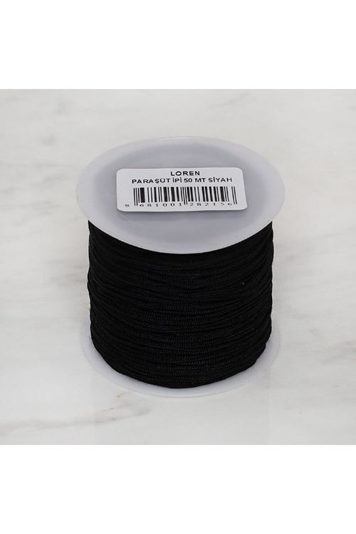 Loren Paraşüt İpi 50 mt Siyah