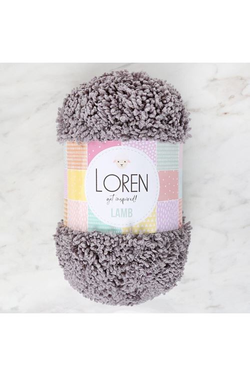 Loren Lamb Gri El Örgü İpi - R025