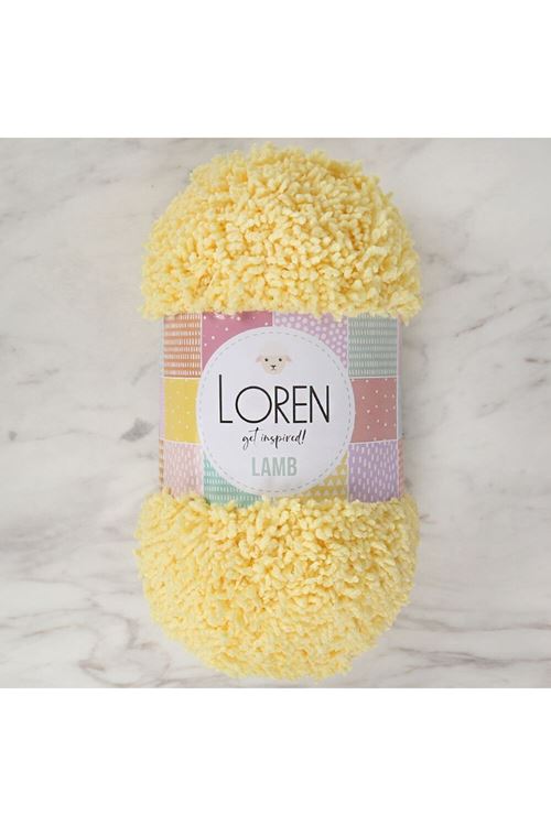Loren Lamb Sarı El Örgü İpi - R031