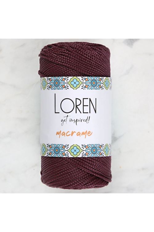 Loren Macrame Koyu Bordo El Örgü İpi - RM115