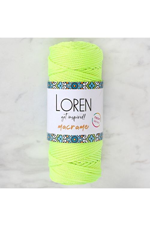 Loren Macrame Neon Sarı El Örgü İpi - L114