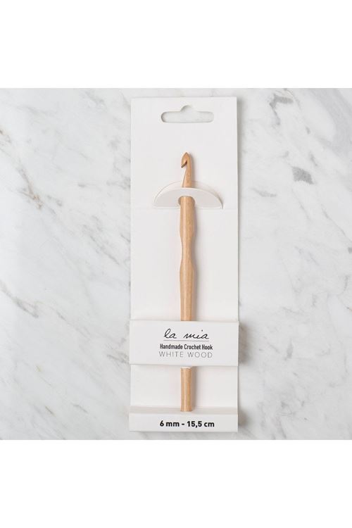 La Mia Whitewood 6 mm 15.5 cm Ahşap Yün Tığ