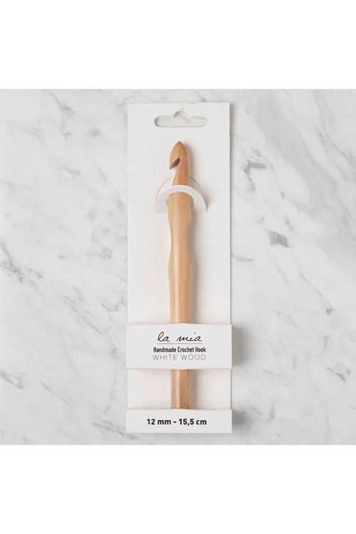 La Mia Whitewood 12 mm 15.5 cm Ahşap Yün Tığ