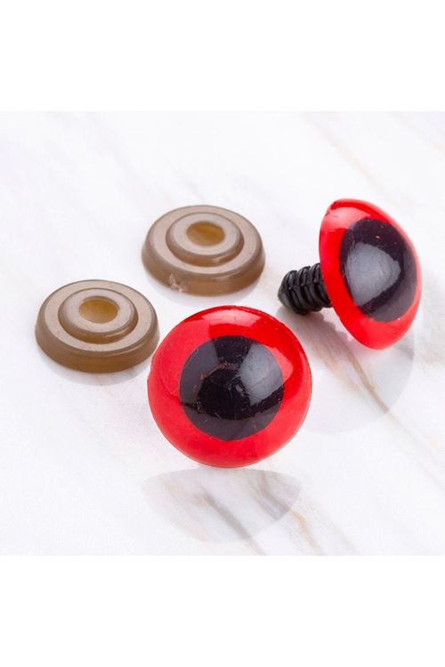 Loren 20 mm Kırmızı 5 Çift Amigurumi Göz