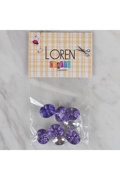 Loren Crafts lila 8 li düğme - 235