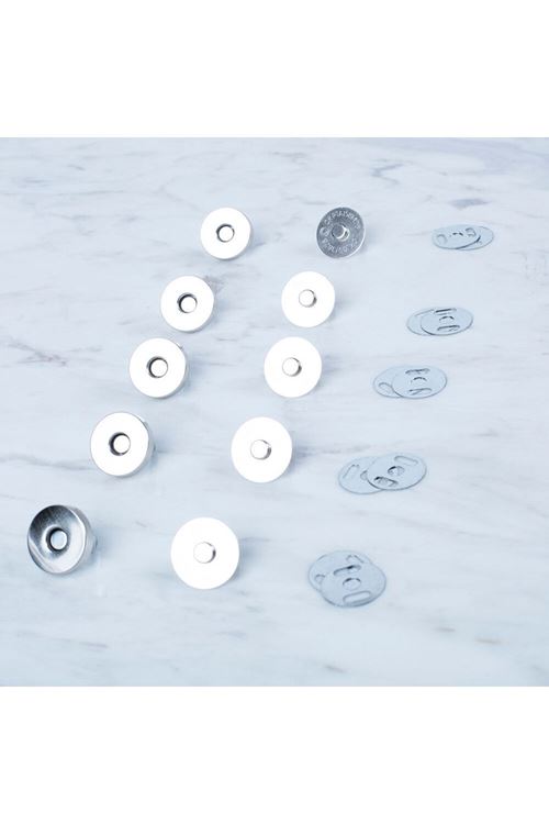 Loren Manyetik Gümüş Metal 5 li Çıt Çıt Set