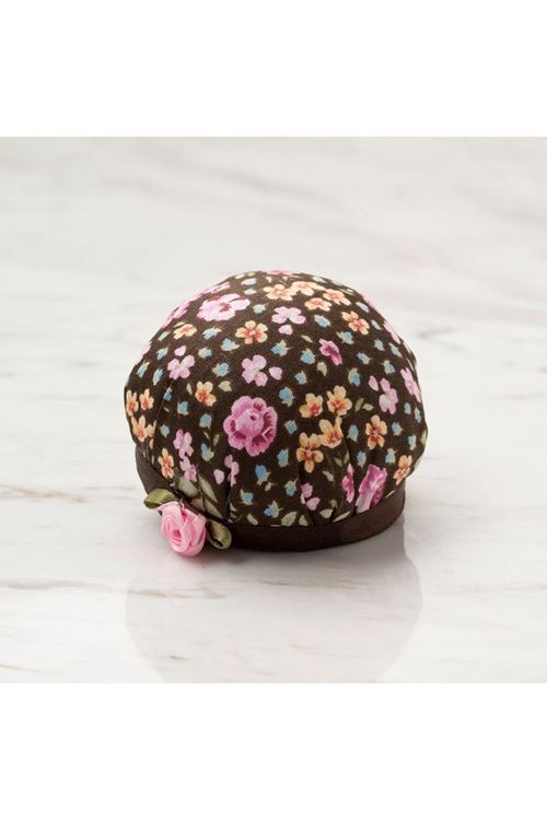 Loren Kola Takılabilir Kahverengi çiçekli İğnedanl