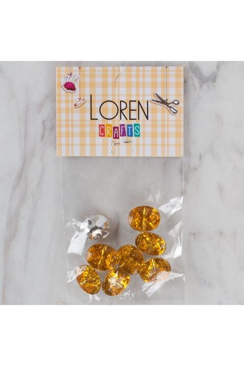 Loren Crafts hardal sarısı 8 li düğme - 242