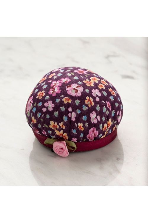 Loren Kola Takılabilir Mor çiçekli iğnedanlık