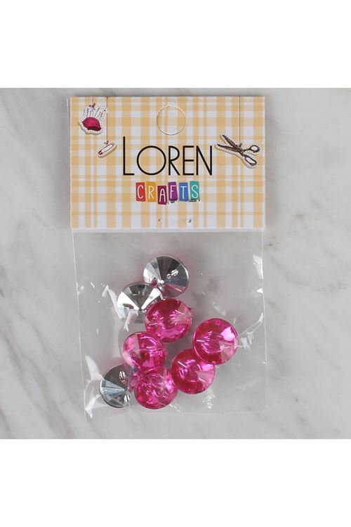 Loren Crafts pembe 8 li düğme - 203