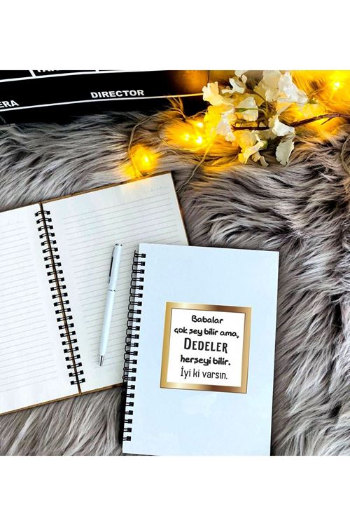 Babalar Günü Için Dede Baskılı Kalem Defter Seti