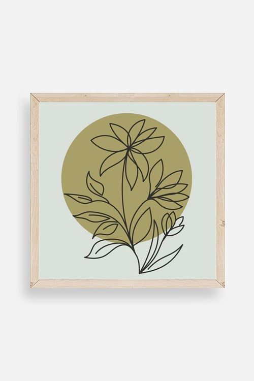 Çiçek Ahşap Çerçeveli Tablo 23 x 23