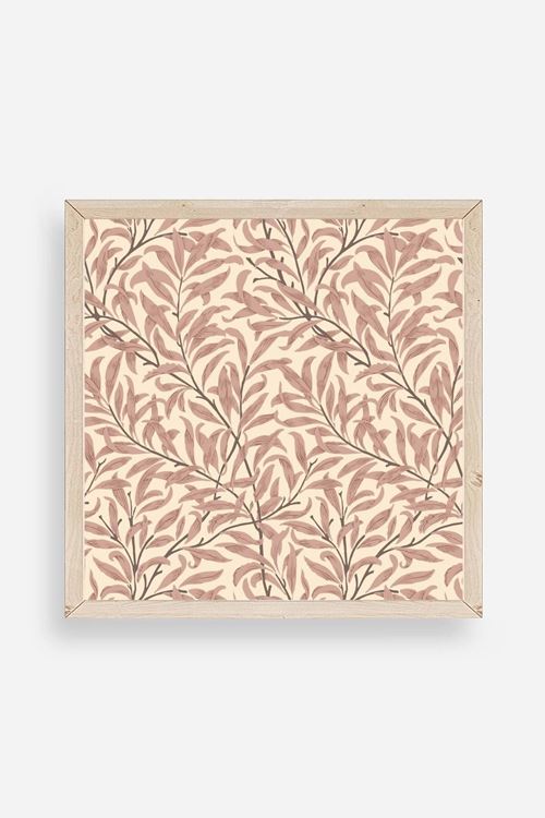 Yaprak Ahşap Çerçeveli Tablo 23 x 23