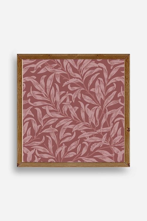 Yaprak Ahşap Çerçeveli Tablo 23 x 23