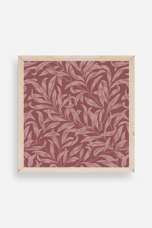 Yaprak Ahşap Çerçeveli Tablo 23 x 23