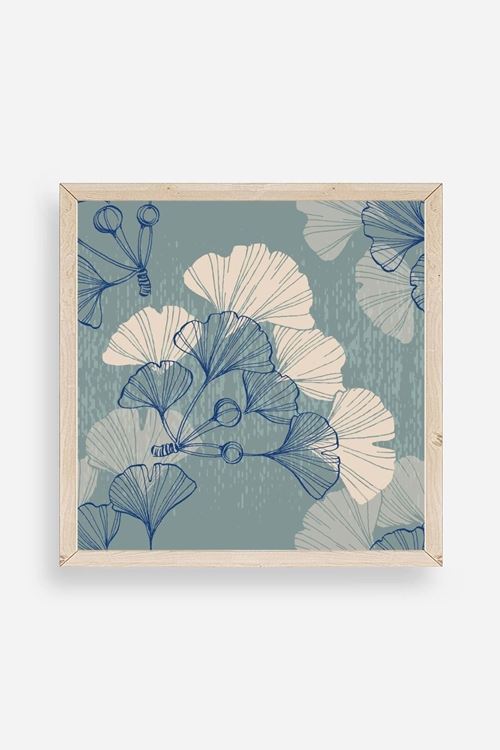 Çiçek Ahşap Çerçeveli Tablo 23 x 23