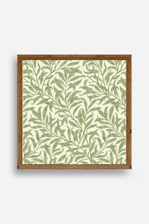 Yapraklar Ahşap Çerçeveli Tablo 23 x 23