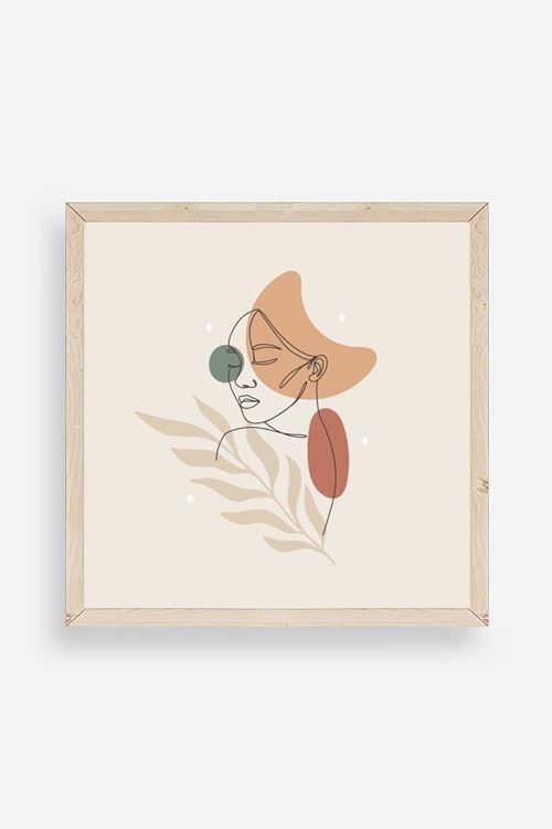 Modern Ahşap Çerçeveli Tablo 42 x 42